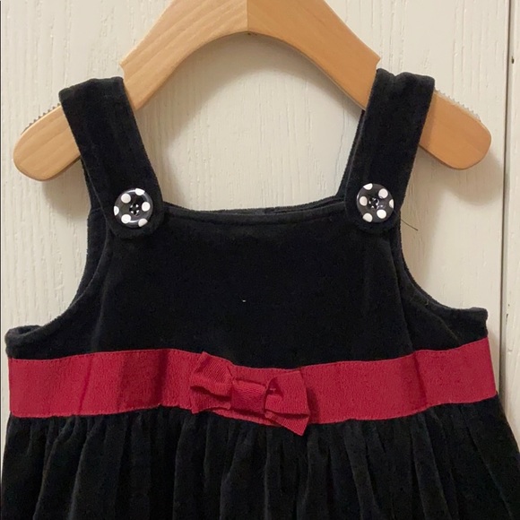 Gymboree Holiday Panda Velvety Black Jumper Dress - Picture 2 of 5